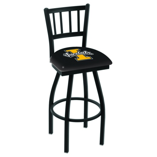 L018 Black Wrinkle Idaho Swivel Bar Stool With Jailhouse Style Back By Holland Bar Stool Co