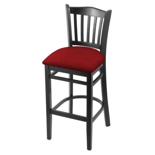 3120 30" Bar Stool With Black Finish And Graph Ruby Seat