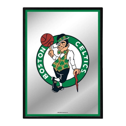 Boston Celtics: Framed Mirrored Wall Sign Vertical