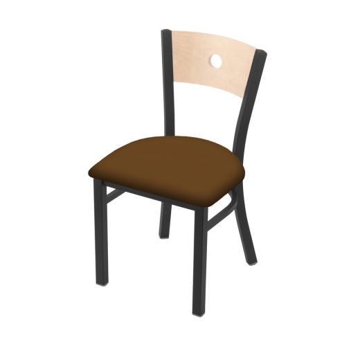 630 Voltaire 18" Chair With Pewter Finish, Natural Back, And Canter Thatch Seat