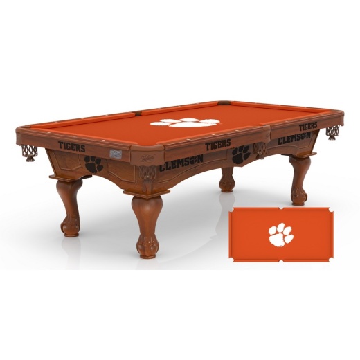 Clemson 8' Pool Table By Holland Bar Stool Co