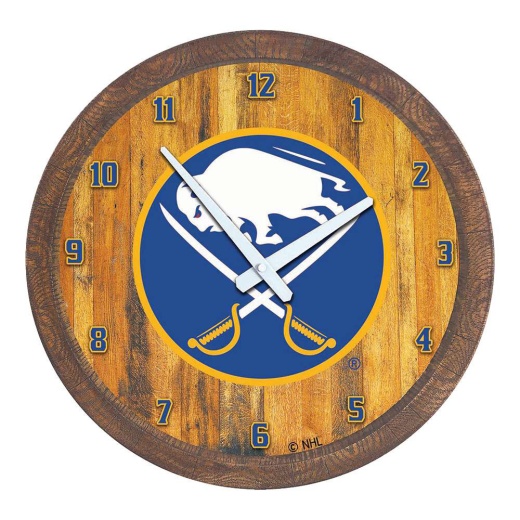 Buffalo Sabres: "Faux" Barrel Top Wall Clock