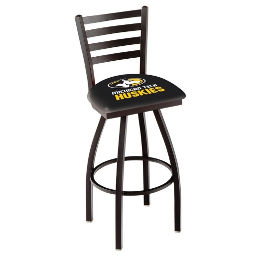 L014 Michigan Tech Swivel Stool With Black Wrinkle Finish