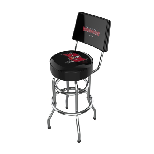 Tampa Bay Buccaneers Chrome Barstool W/Back