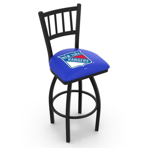 L018 Black Wrinkle York Rangers Swivel Bar Stool With Jailhouse Style Back By Holland Bar Stool Co