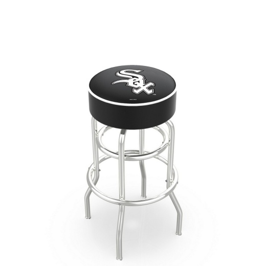 L7c1 Chicago White Sox Doubleing Swivel Stool With Chrome Finish By Hbs