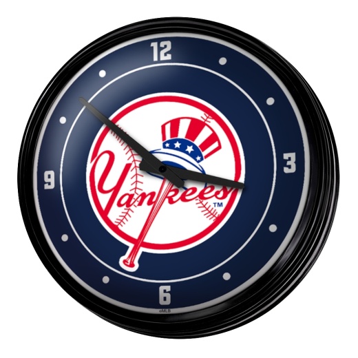 York Yankees: Logo Retro Lighted Wall Clock