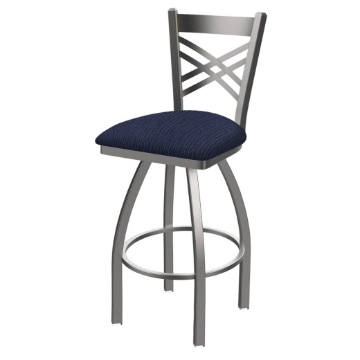 820 Catalina Swivel Stool With Stainless Finish And Graph Anchor Seat