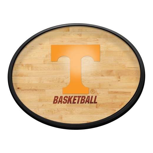 Tennessee Volunteers: Hardwood Oval Slimline Lighted Wall Sign