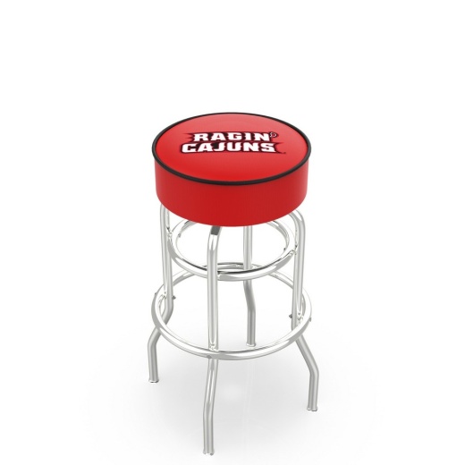 L7c1 4" Louisianalafayette Cushion Seat With Doublering Chrome Base Swivel Bar Stool By Holland Bar Stool Company