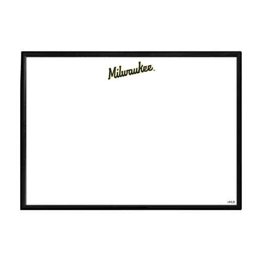 Milwaukee Brewers: Wordmark Framed Dry Erase Wall Sign
