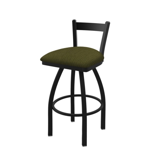 821 Catalina Low Back Swivel Stool With Black Wrinkle Finish And Graph Parrot Seat