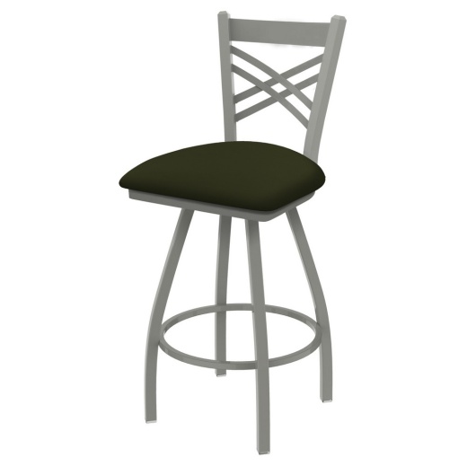 Xl 820 Catalina Swivel Stool With Anodized Nickel Finish And Canter Pine Seat