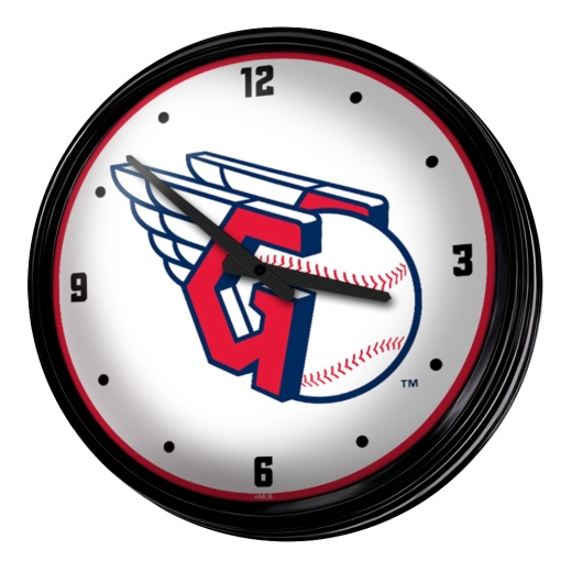 Cleveland Guardians: Retro Lighted Wall Clock