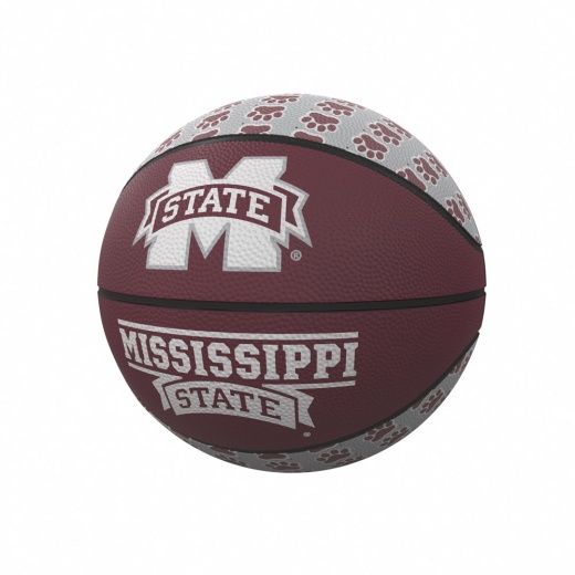 Mississippi State Repeating Logo Minisize Rubber Basketball