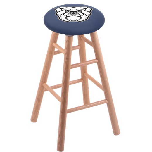 Butler University 24" Swivel Oak Counter Stool In Natural Finish