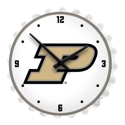 Purdue Boilermakers: Bottle Cap Lighted Wall Clock
