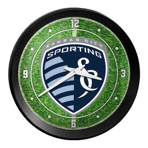 Sporting Kansas City: Pitch Ribbed Frame Wall Clock