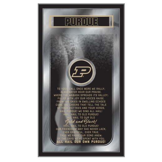 Purdue 26" X 15" Fight Song Mirror By Holland Bar Stool Company