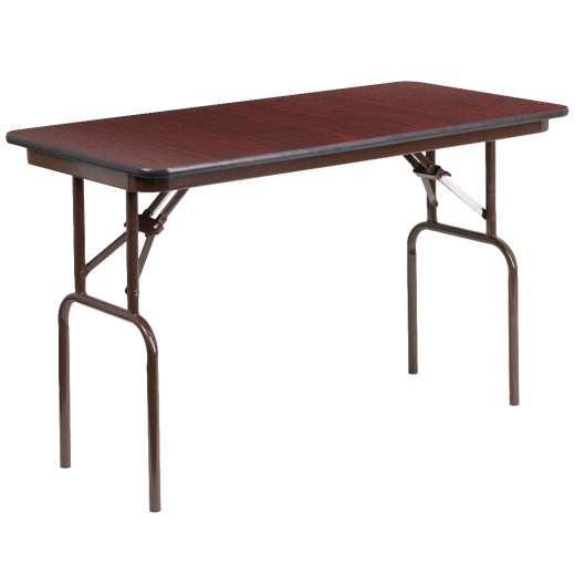 Frankie 4Foot Mahogany Melamine Laminate Folding Banquet Table
