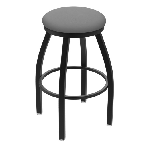 Xl 802 Misha Swivel Stool With Black Wrinkle Finish And Canter Folkstone Grey Seat