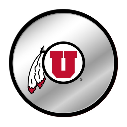 Utah Utes: Modern Disc Mirrored Wall Sign