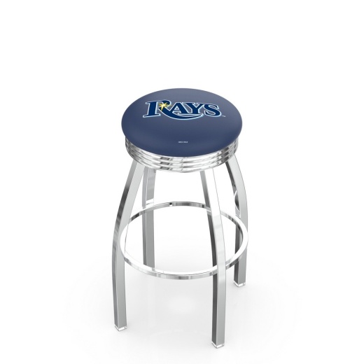 L8c3c Tampa Bay Rays Swivel Stool With Chrome Finish By Hbs
