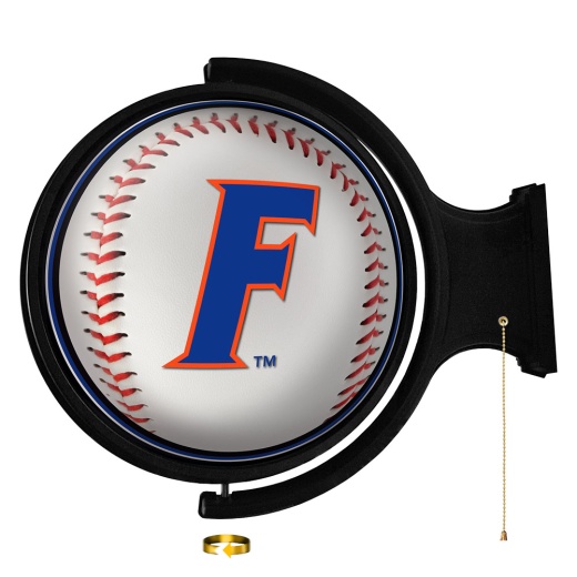 Florida Gators: Baseball Round Rotating Lighted Wall Sign