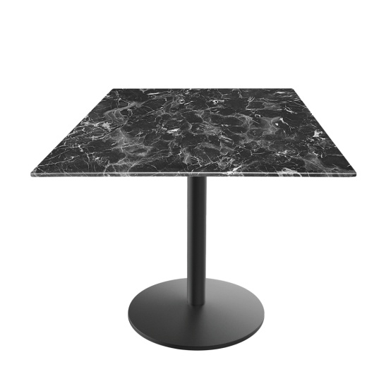 Indoor/Outdoor 30" Tall Od214 Black Table Base With 22" Diameter Foot And 32" X 32" Square Indoor/Outdoor Top By The Holland Bar Stool Co