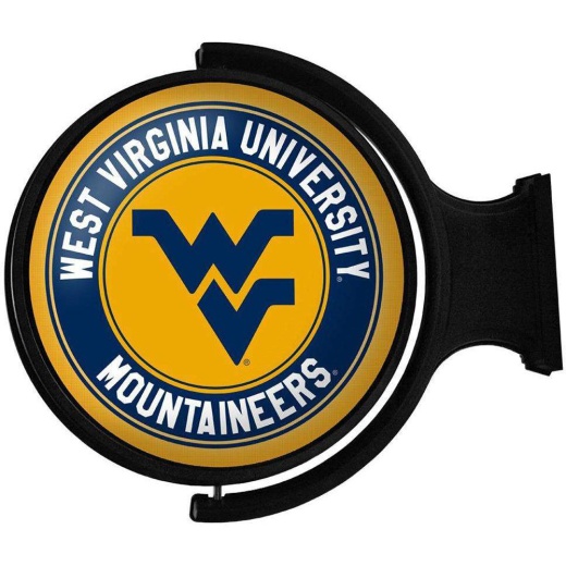 West Virginia Mountaineers: Original Round Rotating Lighted Wall Sign