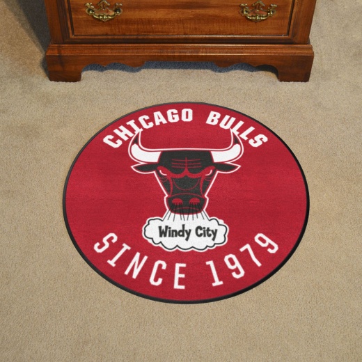 Nba Retro Chicago Bulls Roundel Rug 27In. Diameter