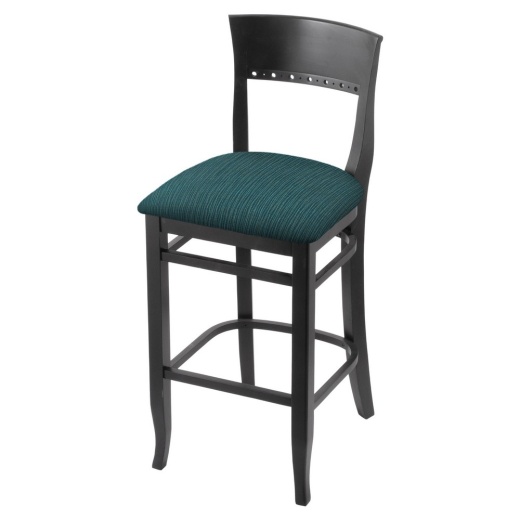 3160 25" Counter Stool With Black Finish And Graph Tidal Seat
