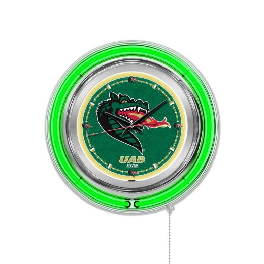 Uab Double Neon Ring, Logo Clock By Holland Bar Stool Company