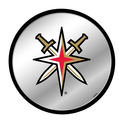 Vegas Golden Knights: Secondary Logo Modern Disc Mirrored Wall Sign