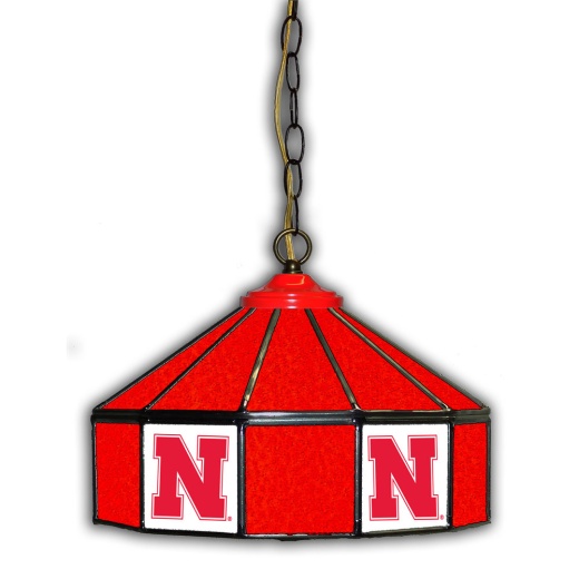 University Of Nebraska 14" Glass Pub Lamp
