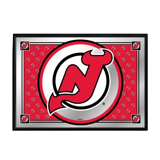 Jersey Devils: Team Spirit Framed Mirrored Wall Sign