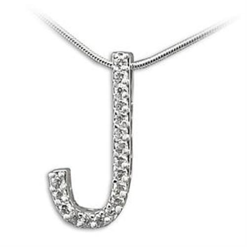 High-Polished 925 Sterling Silver Pendant with AAA Grade CZ in Clear