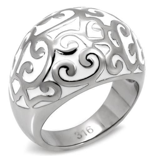 Alamode Tk107 - High Polished Stainless Steel Ring With No Stone