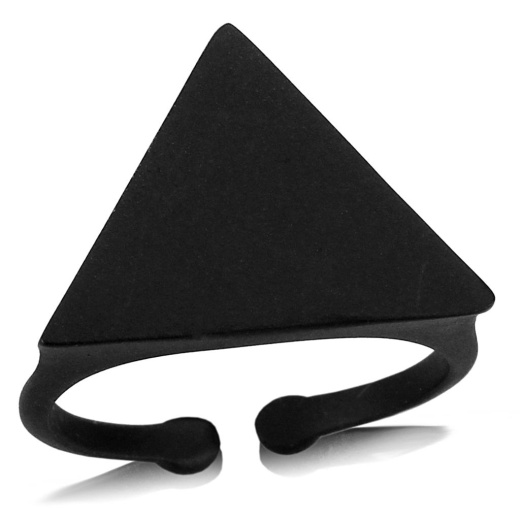 Lo4262 Ruthenium Brass Ring With No Stone - 6