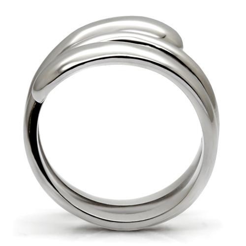 Alamode Tk037 High Polished Stainless Steel Ring - No Stone