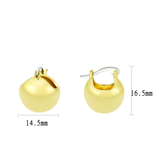 Alamode 3W1753g Flash Gold Brass Earring with No Stone