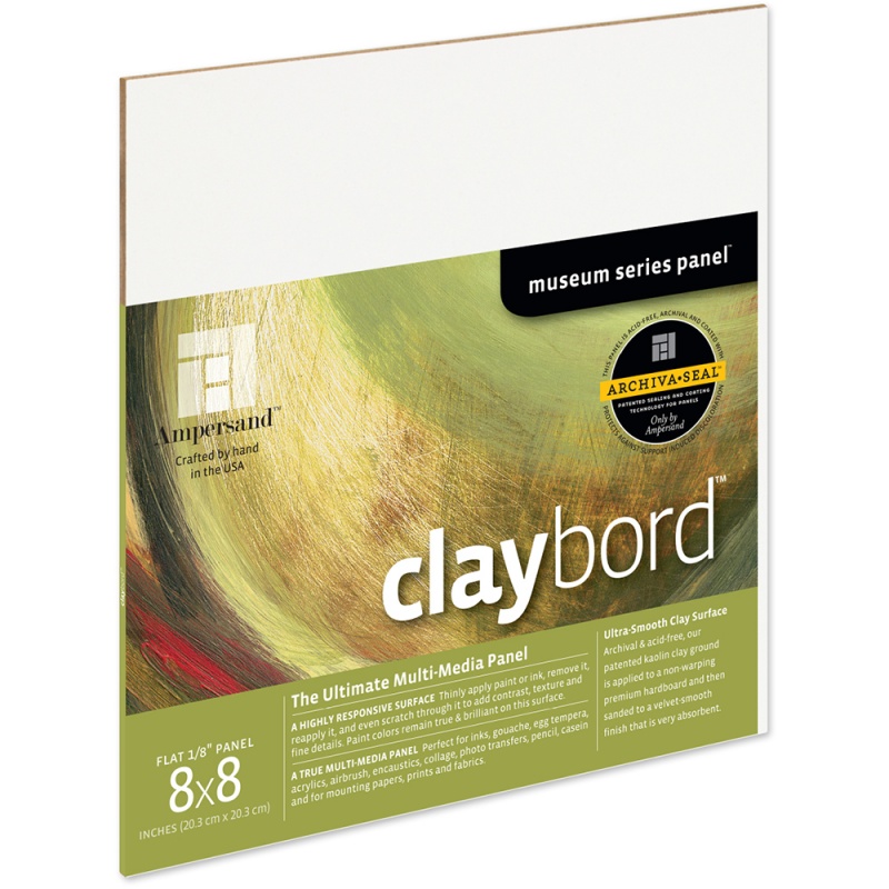 Claybord 1/8" Flat 8x8