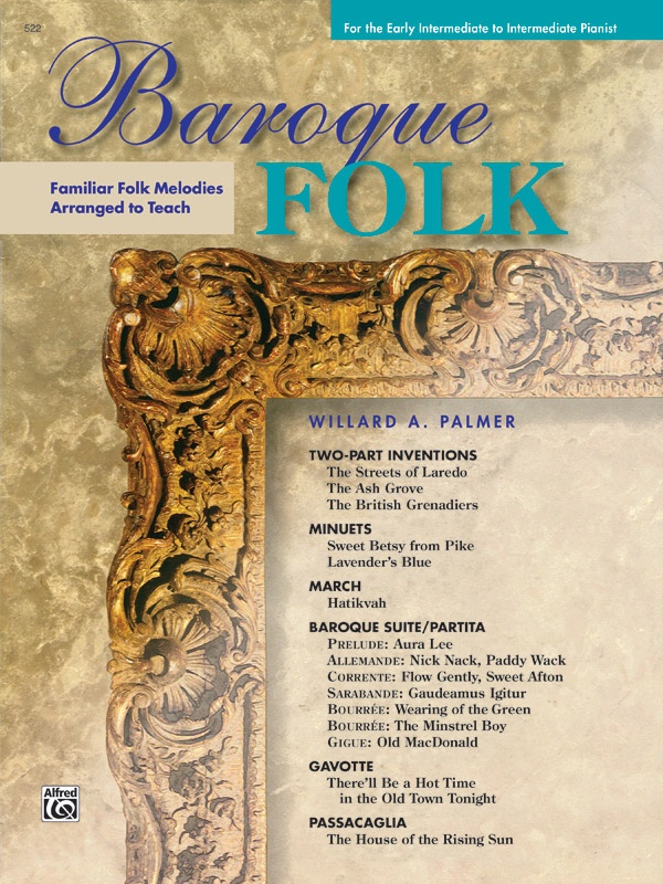 Baroque Folk Familiar Folk Melodies Arranged To Teach Book