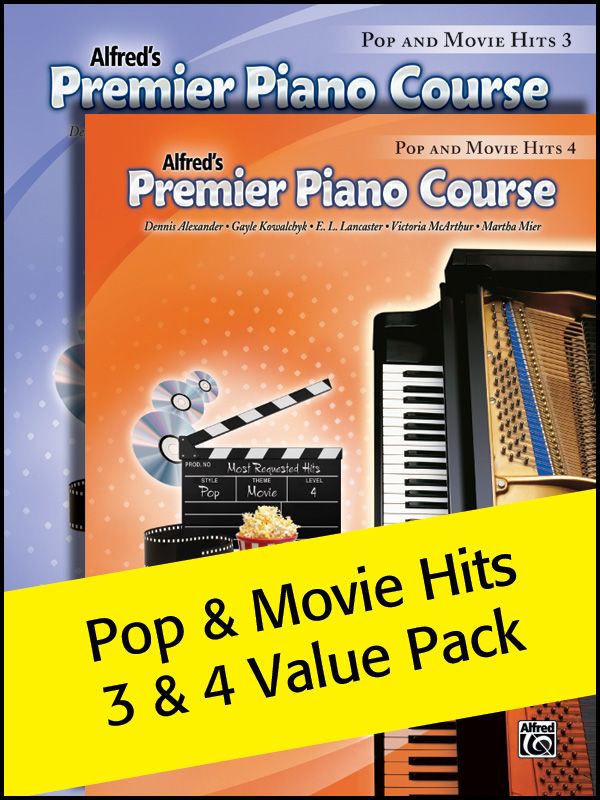 Premier Piano Course, Pop And Movie Hits 3 & 4 2012 (Value Pack) Value Pack