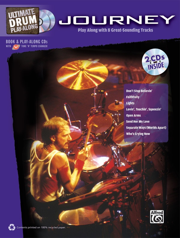Ultimate Drum Play-Along: Journey Play Along With 8 Great-Sounding Tracks Book & 2 Enhanced Cds