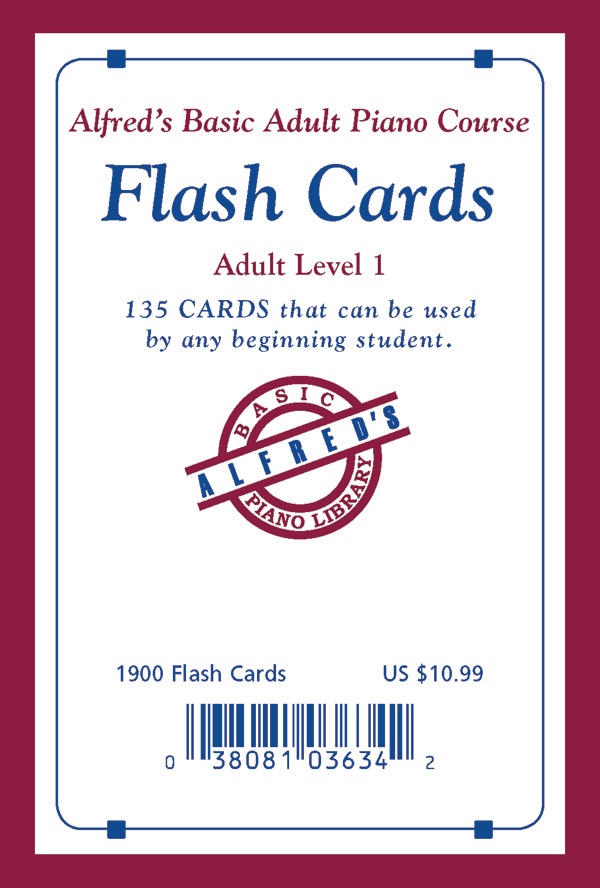 Alfred's Basic Adult Piano Course: Flash Cards, Level 1 Flash Cards
