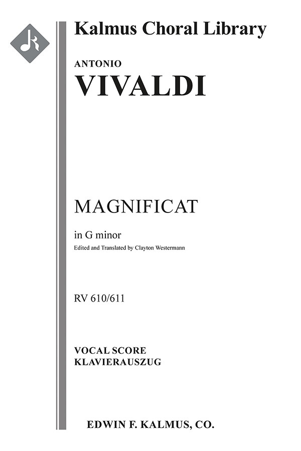 Magnificat In G Minor, Rv 610/611 Vocal Score