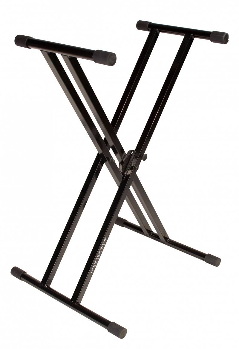 Ultimate Support Iq-2000 X-Frame Double Braced Keyboard Stand Features Patented Memory Lock, Six Height Settings, Stabilizing End Caps, And Double-Braced Tubing Accessory