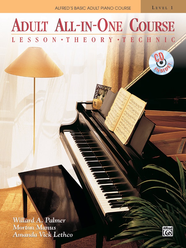 Alfred's Basic Adult All-In-One Course, Book 1 Lesson * Theory * Technic Comb Bound Book & Cd