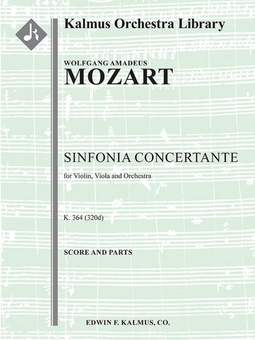 Sinfonia Concertante, K. 364/320D Score And Parts by W.A. Mozart